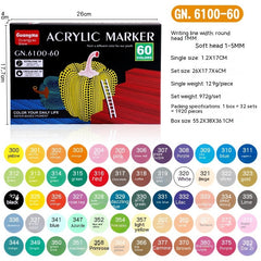 Multifunctional Double-headed Acrylic Exquisite Marker Pen Creative Set Professional Drawing Marking Dual-purpose Pen Suitable for Avariety of Materials