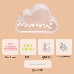 Handmade DIY Cloud Tulip Mirror Small Night Light