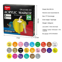 Multifunctional Double-headed Acrylic Exquisite Marker Pen Creative Set Professional Drawing Marking Dual-purpose Pen Suitable for Avariety of Materials