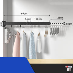 New Smart Home Essential Indoor Ultra-thin Invisible Wall-mounted Hanger Creative Space-saving Clothing Storage