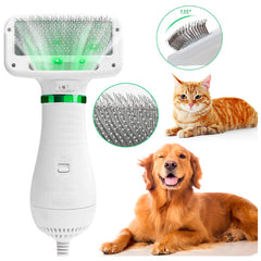 Pet Electric Hair Dryer Comb Dog Hair Heating Fan Drying And Drawing Combo Pet Hair Comb