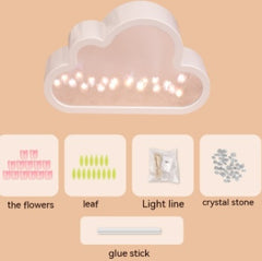 Handmade DIY Cloud Tulip Mirror Small Night Light