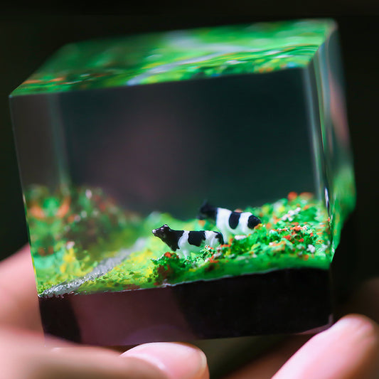 Exquisite Resin Fusion Natural Scenery Creative Oil Painting Decorative Painting Home Living Room Bedroom Desktop Ornaments