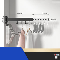 New Smart Home Essential Indoor Ultra-thin Invisible Wall-mounted Hanger Creative Space-saving Clothing Storage