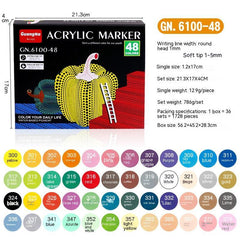 Multifunctional Double-headed Acrylic Exquisite Marker Pen Creative Set Professional Drawing Marking Dual-purpose Pen Suitable for Avariety of Materials