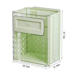 Household Kitchen Folding Trash Can Wall Hanging Punch-free Trash Can