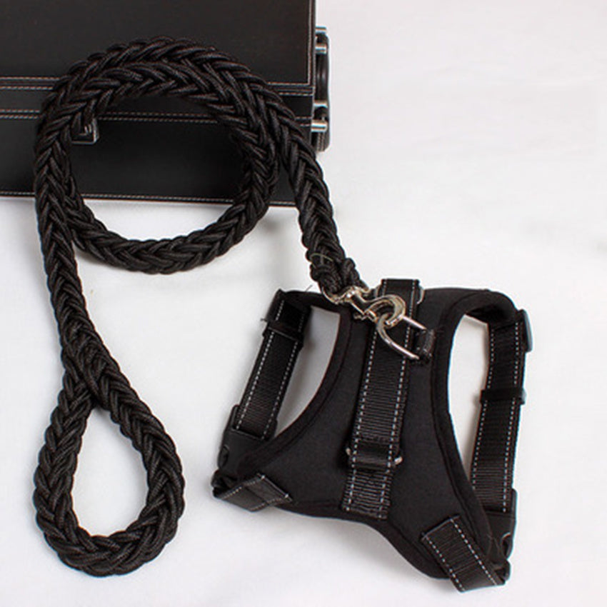 High-quality Dog Leash with Fashionable Leash Adjustable Chest Strap Combination Pet Travel Essential Safety and Comfortable Equipment